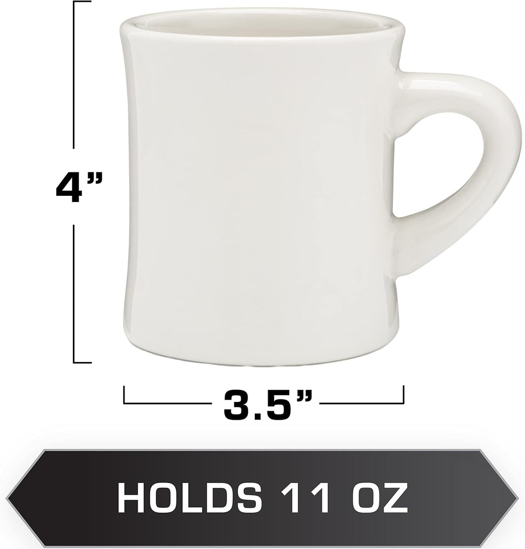 Diner Mug — Heavy Coffee Mug, Retro Coffee Mug – Sturdy & Heavy Diner Mug – Nostalgia in Every Sip [Cream, 11 oz
