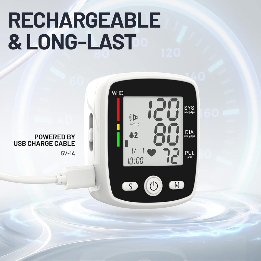 FDA Cleared Blood Pressure Monitor Wrist BP Machine for Home Use
