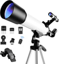 Telescope for Beginners, 70mm Aperture (20X-150X) 500mm Focal Length Refractor Astronomy Telescopes for Planets and