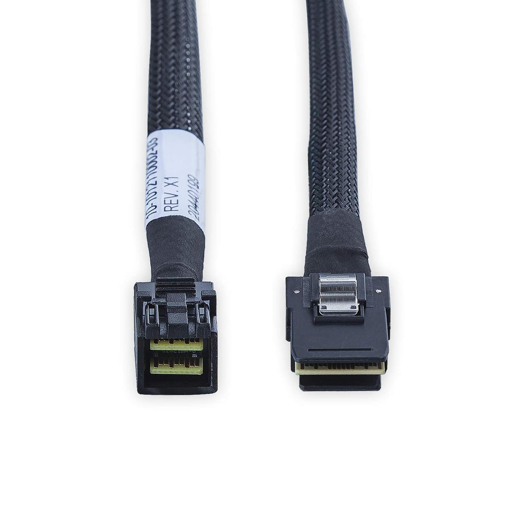 10Gtek SFF-8643 to SFF-8087 Mini SAS HD Cable, SAS 3.0 to 2.0, Compatible with RAID Controllers, Servers, Backplanes and Hosts, 100-Ohm, 0.5-m(1.6ft), 2 Pack