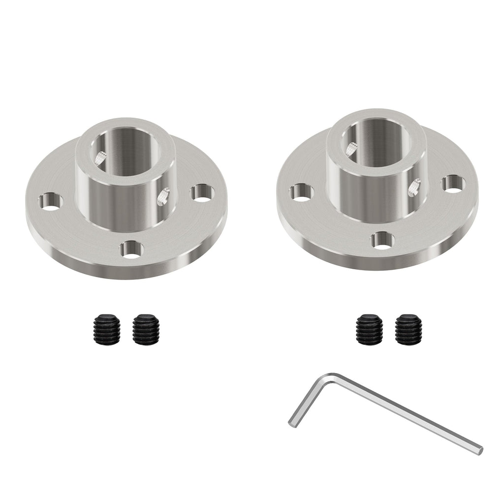 FOCMKEAS 2Pcs 12mm Flange Shaft Coupling, Rigid Coupling