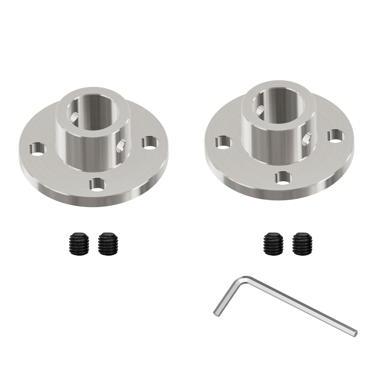 FOCMKEAS 2Pcs 12mm Flange Shaft Coupling, Rigid Coupling