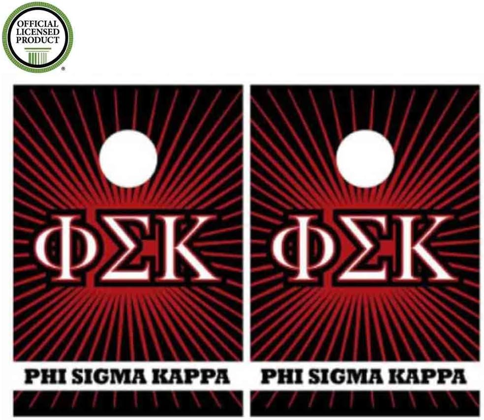 Cornhole Games - Phi Sigma Kappa Cornhole Bag Toss Game - Starburst - 8 Bags Included