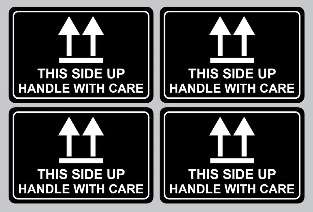 2x3 inch 200 PCS Black This Side Up Labels Stickers for Shipping