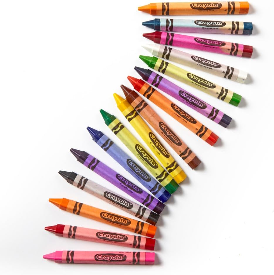 Triangular Crayon Classpack (256ct), 16 Colors, Bulk Toddler Crayons, Teacher Classroom Must Haves, School Supplies