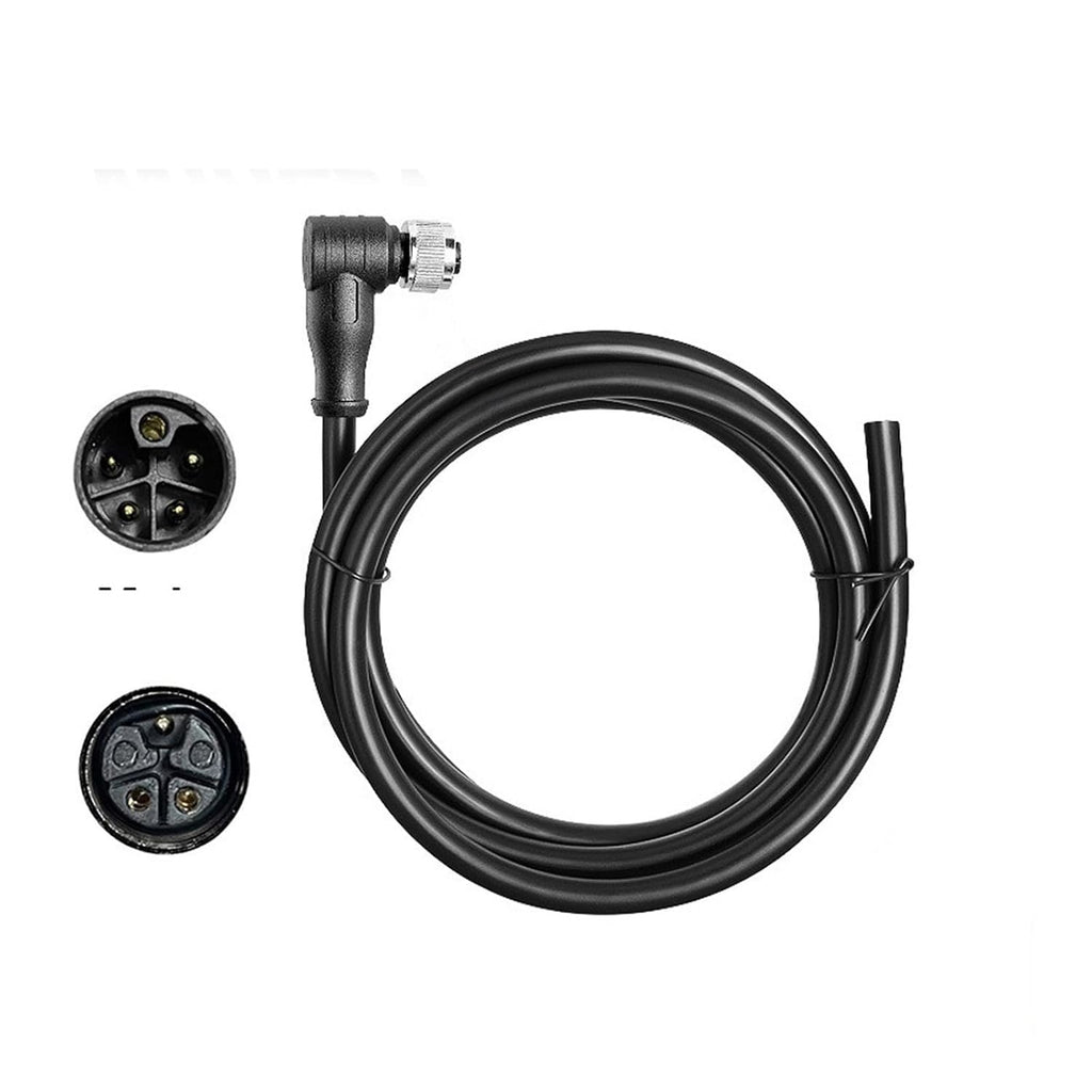 Connector Cable M12 L-Code Aviation Plug 3Pin 4Pin 5Pin D-Type Connector 15A 4+PE Male Female Socket 2 Meters Straight Elbow IP67(Female Elbow,0.3 Square,3Pin (2 PE))