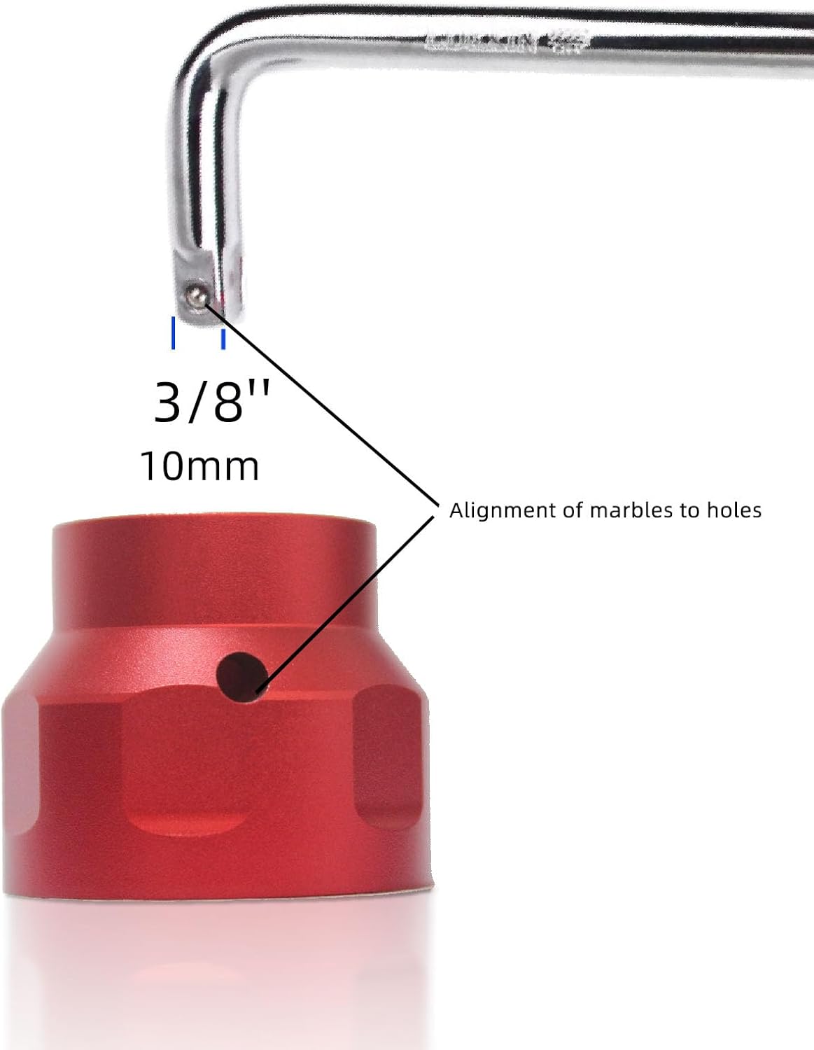 Fuel filter Wrench Tool socket- 3/8Inch Drive, for Duramax Ford 6.0L/6.4L Powerstroke Diesel Fuel Filter/Oil Filter