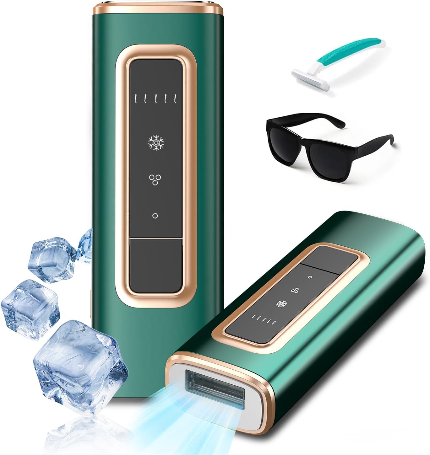 IPL Laser Hair Removal Device with Ice Cooling for Women and Men at Home,Infinite Flash,Painless epilator for face