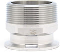 QiiMii 2" Tri Clamp Adapter to 2" MNPT Thread Ferrule Hexagonal Sanitary Pipe Fitting