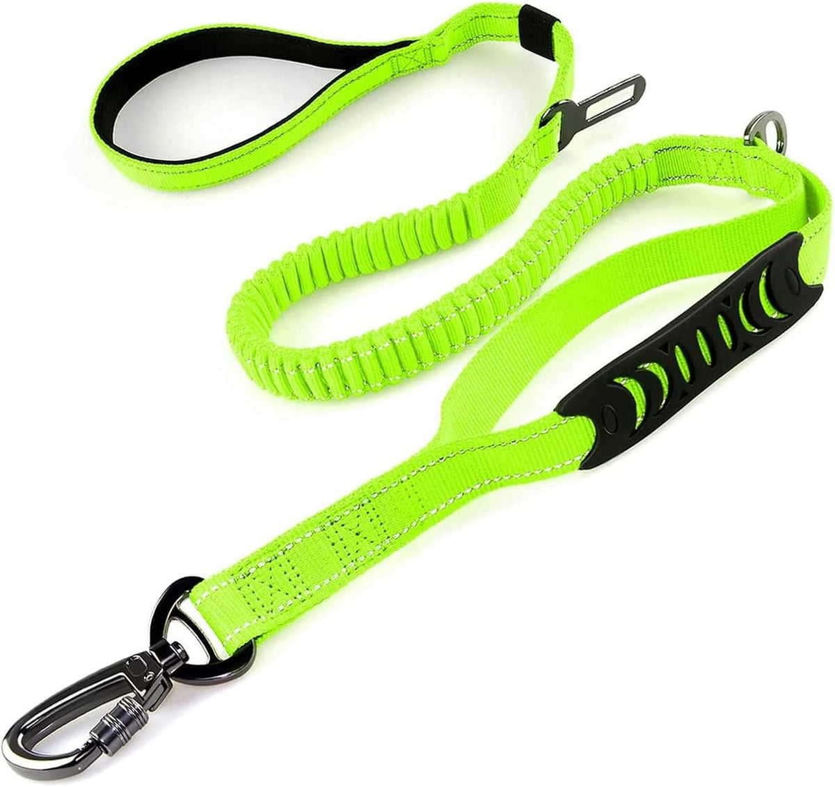 Heavy Duty Bungee Dog Leash with Locking Carabiner for Large Dogs