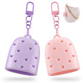 Pink and Purple 2 Pack Cute & Stylish Hand Sanitizer Holders