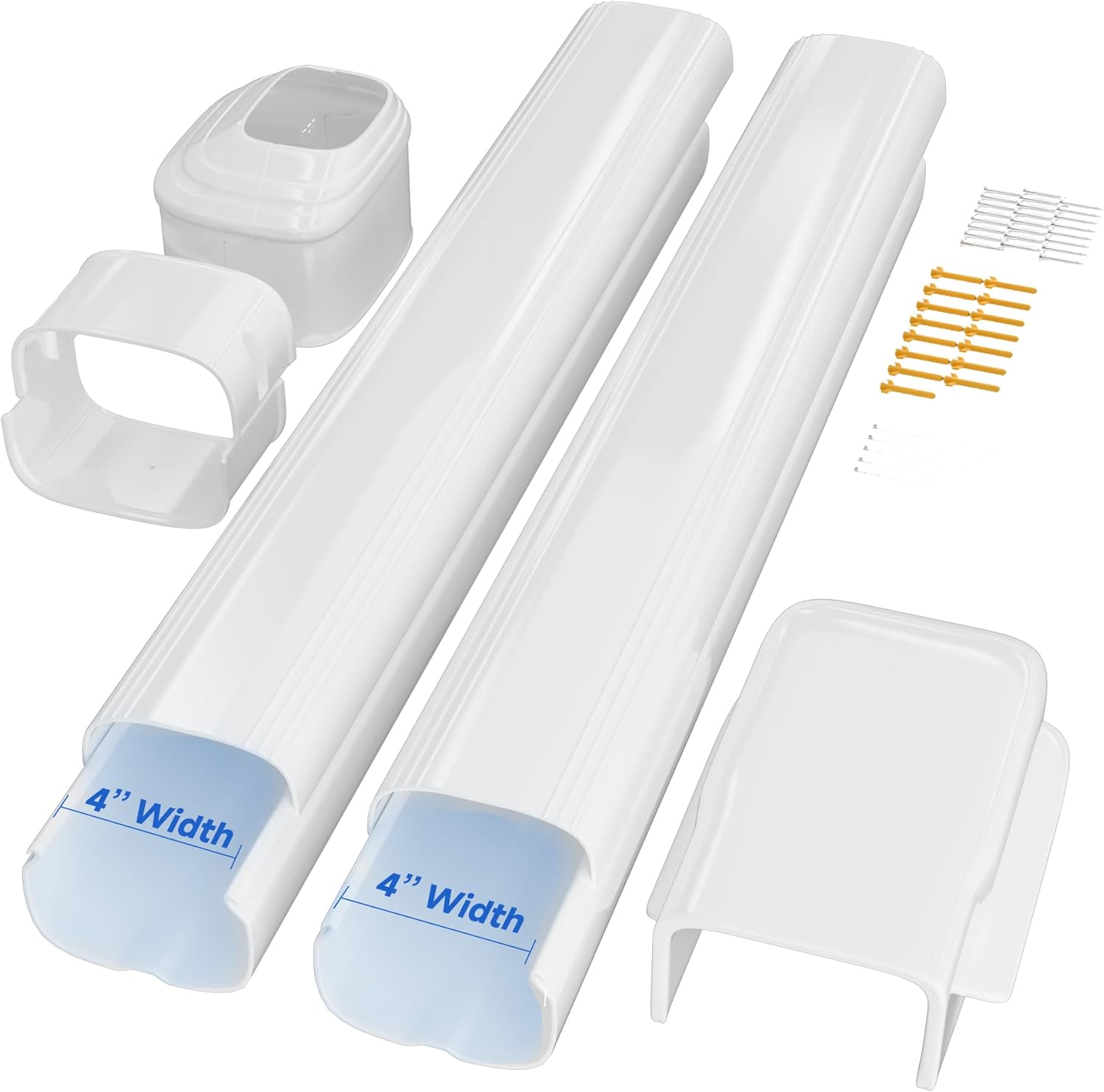 4 Inch Mini Split Line Set Cover, 7.5 Ft PVC & PP Line Cover Set | Universal line hide for Mini Split Air