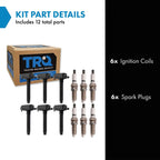 TRQ Ignition Kit Ignition Coil Spark Plugs