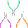 Jewelry Pliers Set, 3-Piece Mini Jewelry Tool Kit | Needle Nose Plier/Chain Nose Plier, Round Nose Pliers & Wire
