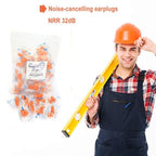 Quality Foam Earplugs 50 Pair - 32dB Noise Cancelling Individually Wrapped