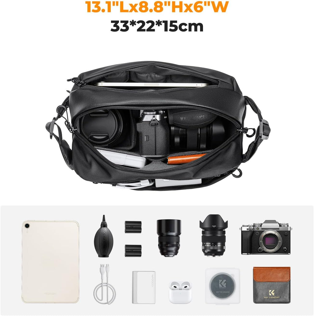 Camera Sling Bag, Everyday Shoulder Crossbody Bag | Multifunction Photography Portable Bag, DSLR/SLR/Mirrorless