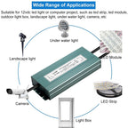 LLTOP 12V DC LED Driver Waterproof IP67 Power Supply 400W 33.3A