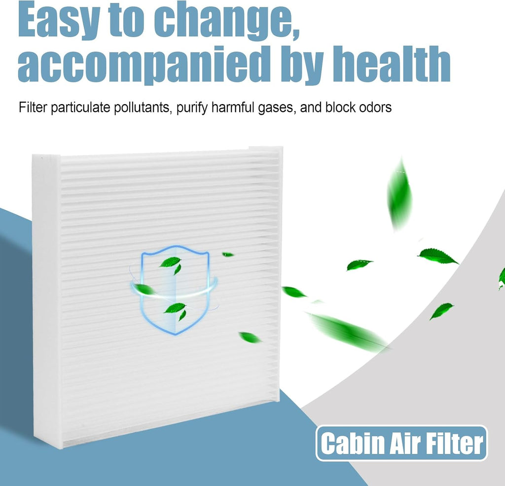 Engine & Cabin Air Filter Combo Set 87139-07010 17801-0H050 Compatible with Toyota 2007-2017 Camry 4