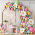 Daisy Flower Balloon Arch Kit Pink and Green Yellow WildFlower Balloons for Wild Flower Baby in Bloom Baby Shower