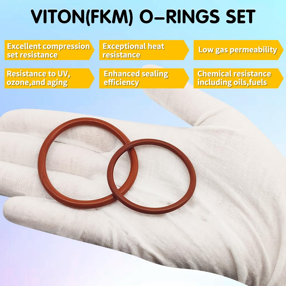 Viton O-Ring Kit, 396PCS, 30 Sizes, Metric, Shore 75A Durometer
