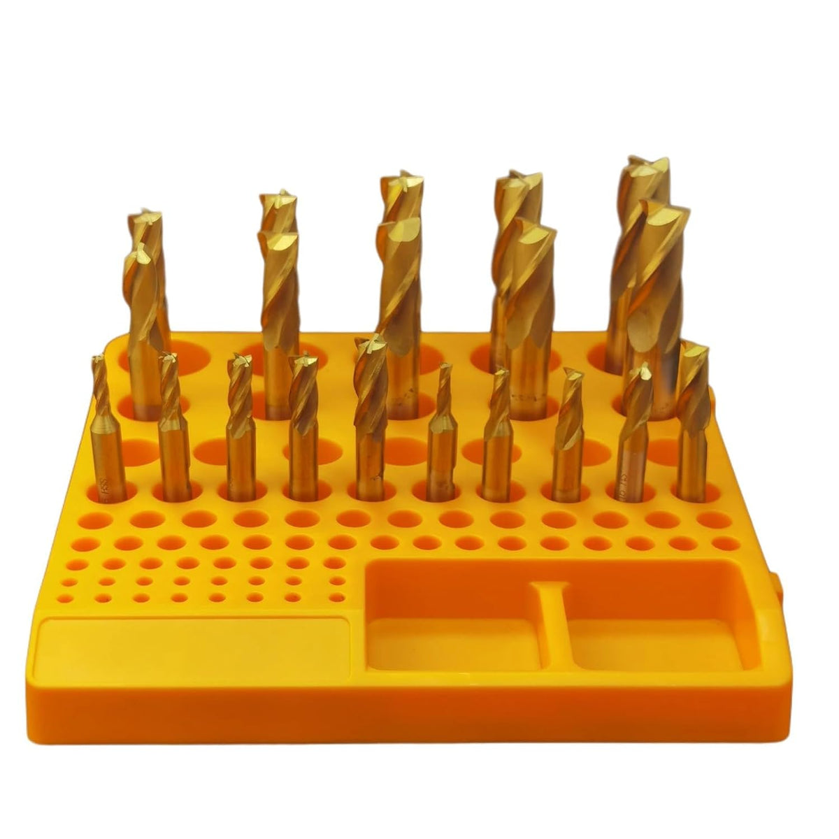 HSS End Mill Set M2, 20 PCS TiN Coated, 3/16"-3/4", 2 & 4 Flute