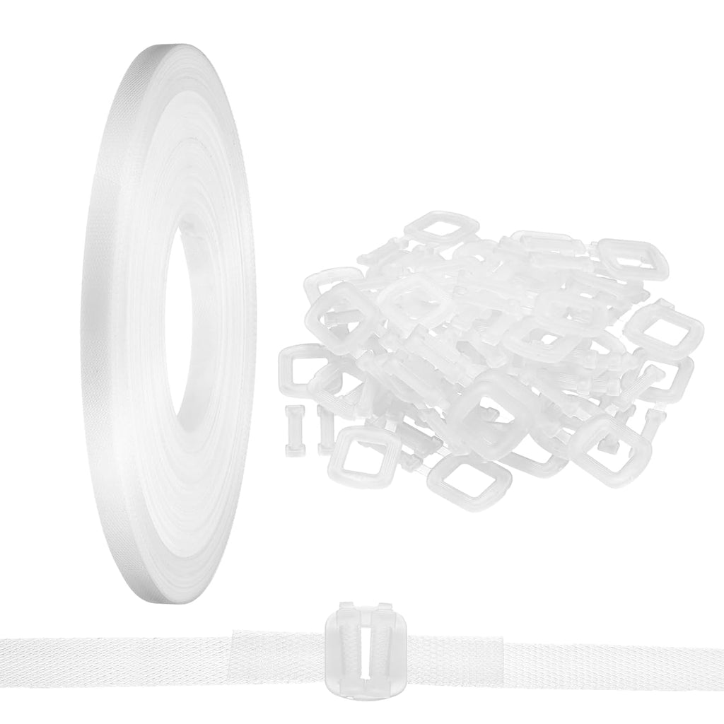 110 Yard Plastic Packaging Banding Strapping Kit, Packing Strap with 50Pcs Clear Buckles Universal Banding Tool for