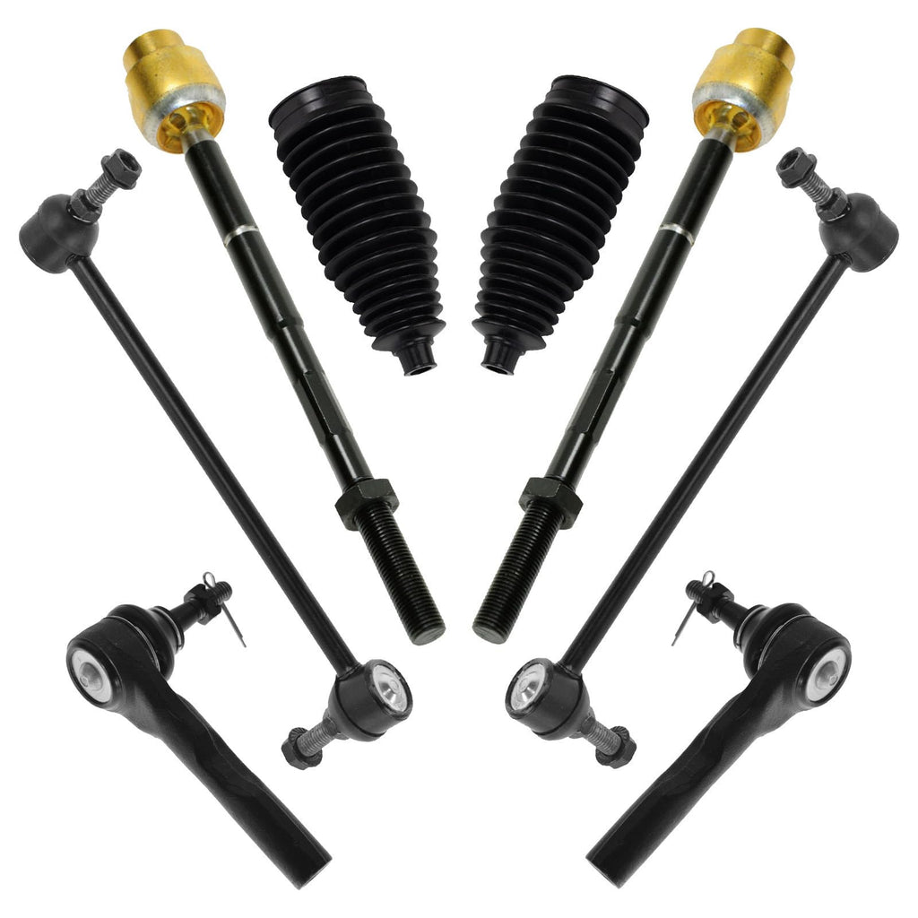 TRQ Front Steering & Suspension Kit Steering Rack & Pinion Bellow Sway Bar