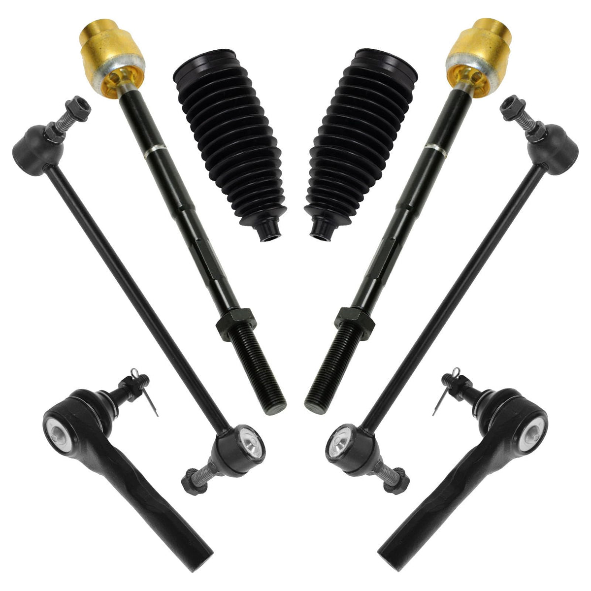 TRQ Front Steering & Suspension Kit Steering Rack & Pinion Bellow Sway Bar