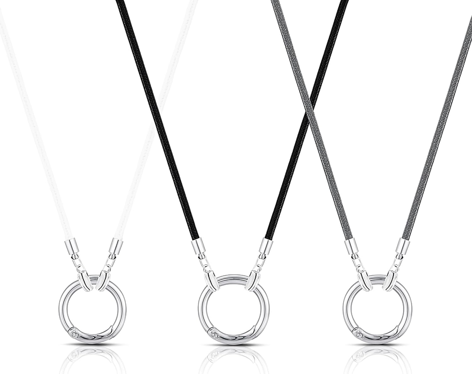 3 Pcs Eyeglass Holder Necklace Ring Glasses Holder Strap Chain Loop Ring Reading Sunglasses Necklace for Women Men