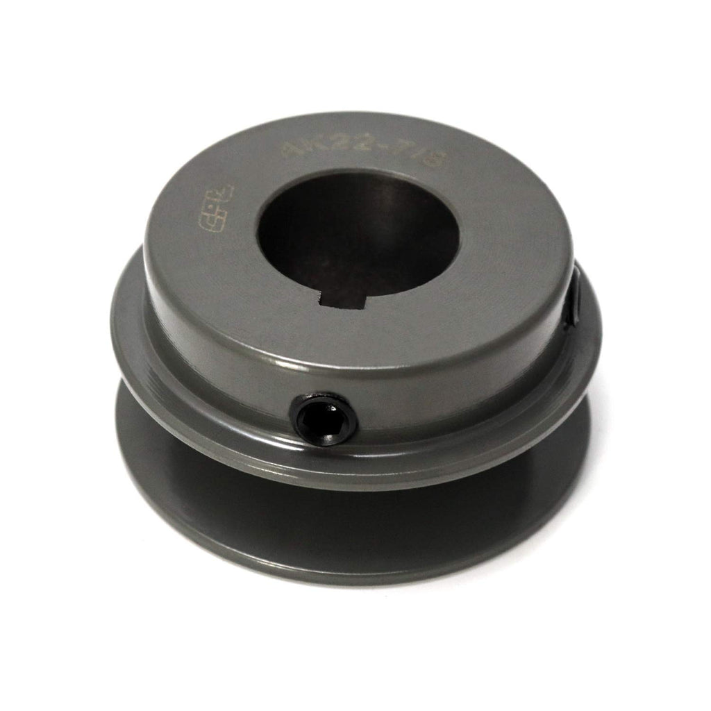 QWORK Single Groove Web Sheaves, 2.25"OD 7/8" Bore V-Belt Sheave,A Belt Section, Cast Iron, for V-Belt, AK22-7/8