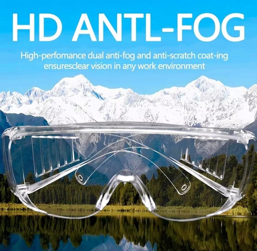 Eye Safety Goggles 2 Pack – Anti-Fog, Shatterproof & Scratch-Resistant Eye Protection | ANSI Z87.1 & EN166 UV