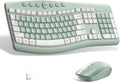 Wireless Keyboard and Mouse Combo Silent for Office,Ergonomic Curved Design