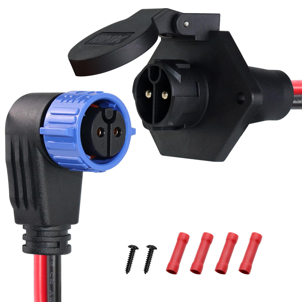 Trolling Motor Plug and Receptacle,12V/24V/36V/48V Trolling Motor Plug