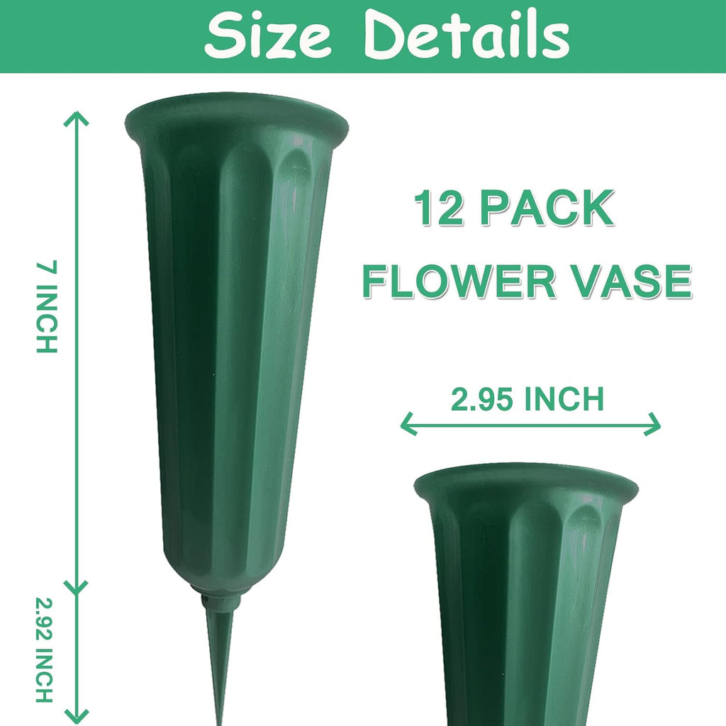 Cemetery Vases with Spikes Memorial Flower Vase Cemetery Decorations for Grave Decorations for Cemetery Vases for