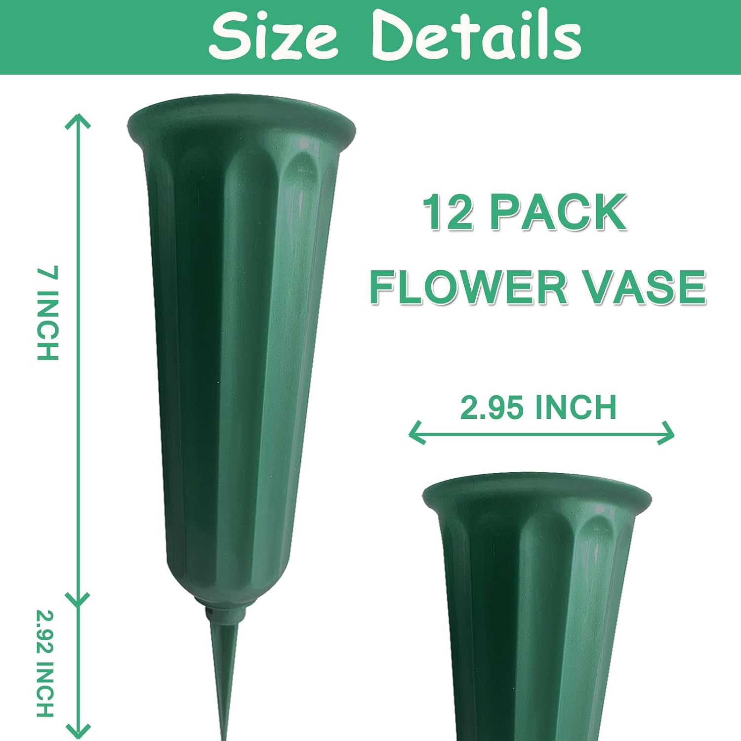 Cemetery Vases with Spikes Memorial Flower Vase Cemetery Decorations for Grave Decorations for Cemetery Vases for