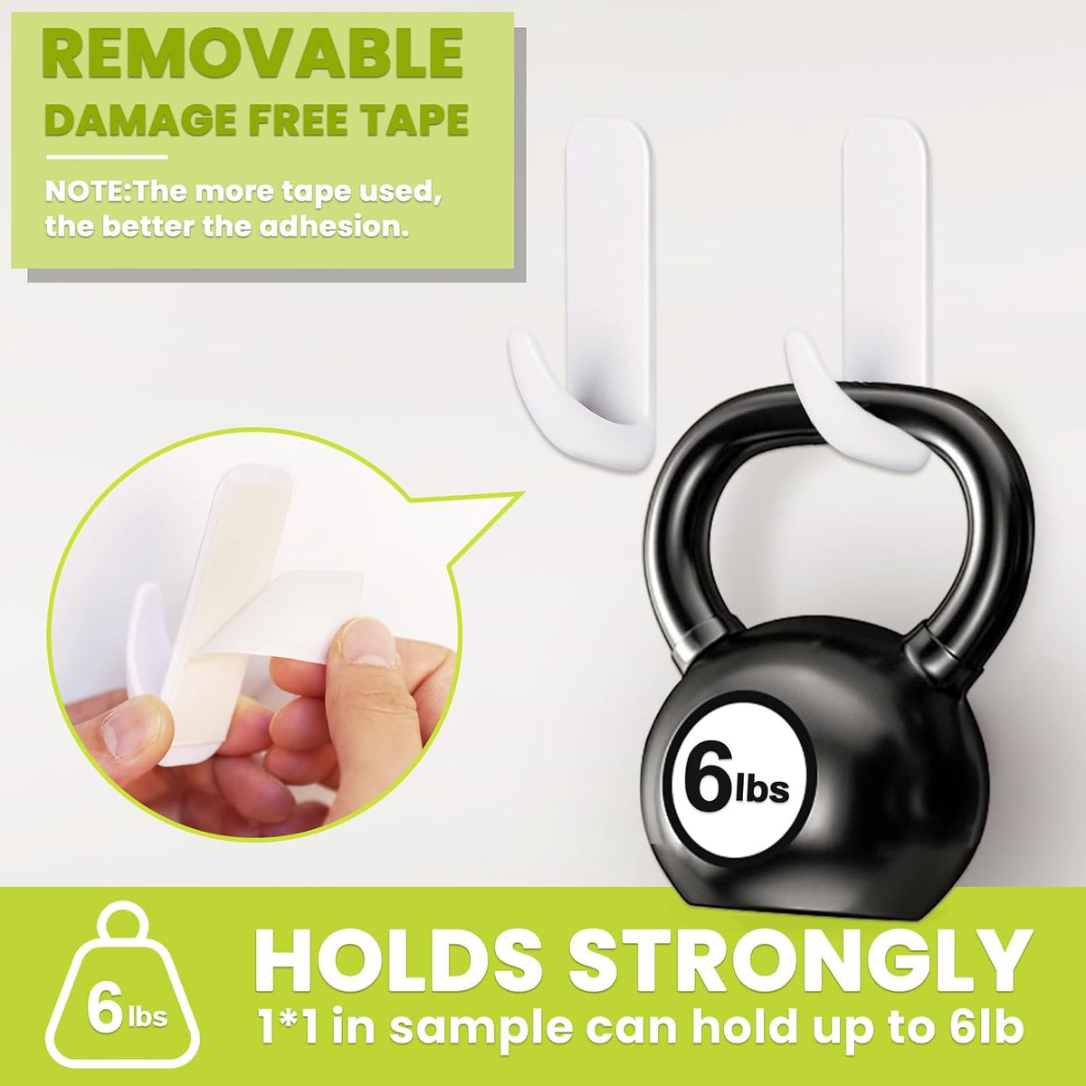 Double Sided Mounting Tape Heavy Duty, Damage Free, 1'' x 16.5 FT