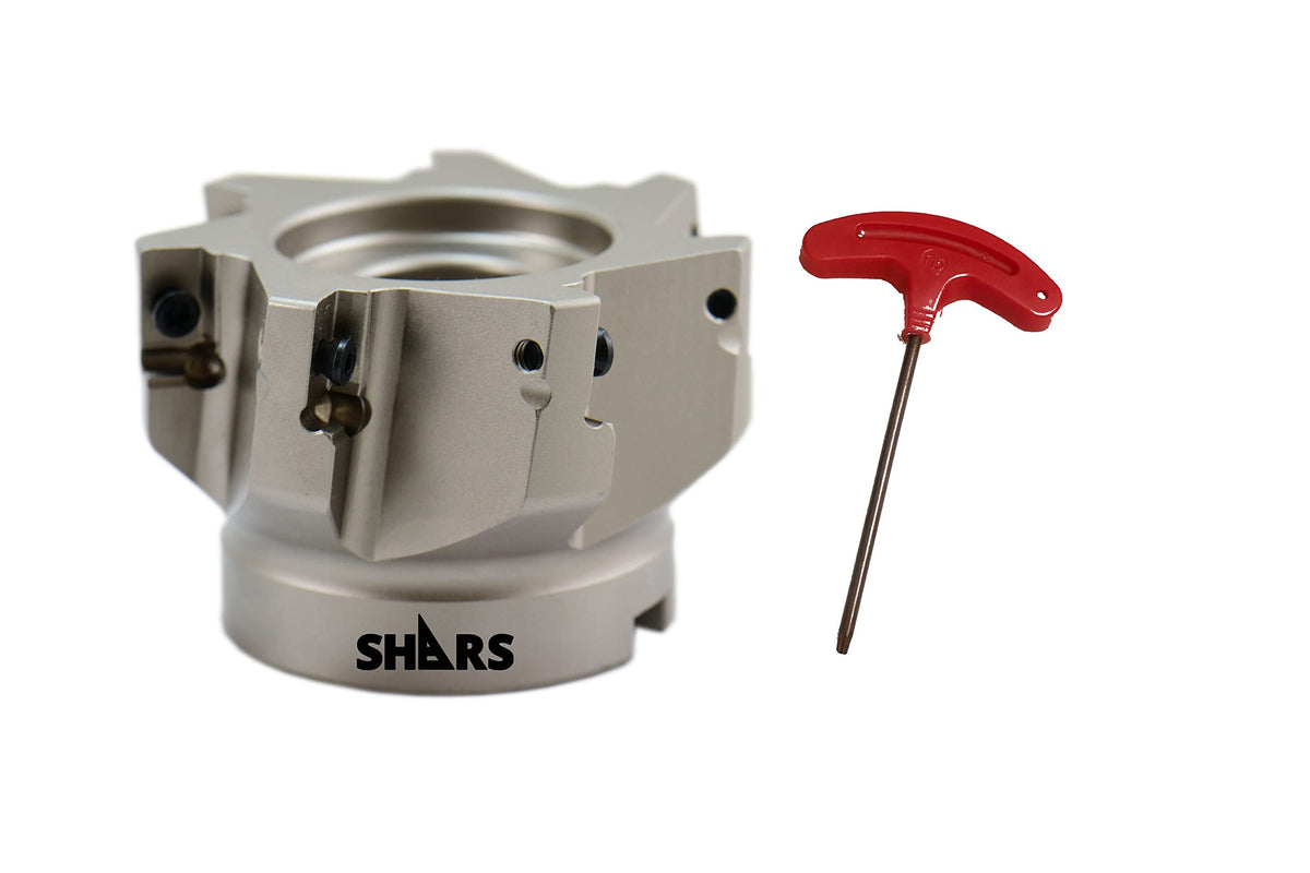 Shars 3" 90° Indexable Face Mill 7 Flutes for APKT1604 Insert 404-1869W P[