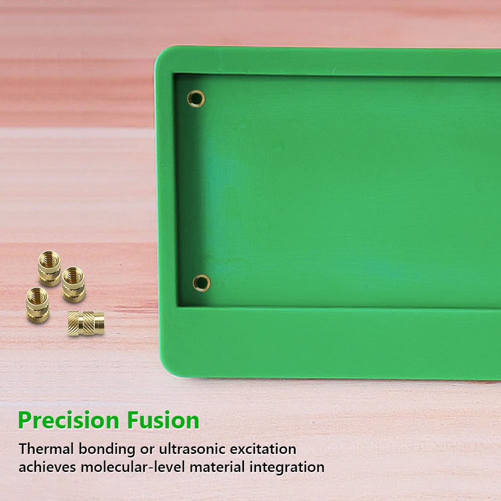 #6-32 Brass Threaded Inserts (60-Pack), Heat Set Knurled Nuts for 3D Printing & Plastics, 5/32" Height, Female Threaded Brass Inserts
