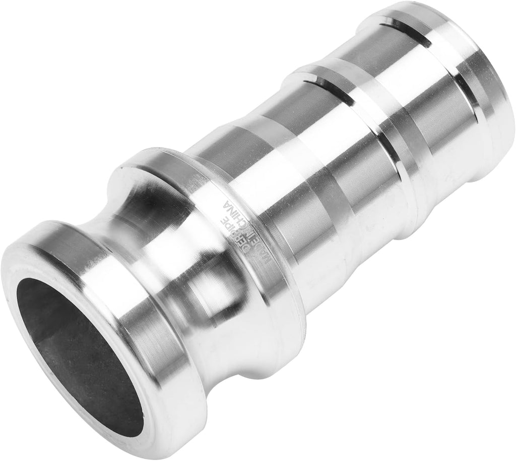 Aluminum PartE Camlock Fitting - 2" Male Cam lock x 2" Hose Shank Type E Cam Groove Hose Quick Disconnects Adapter (pack of 2)