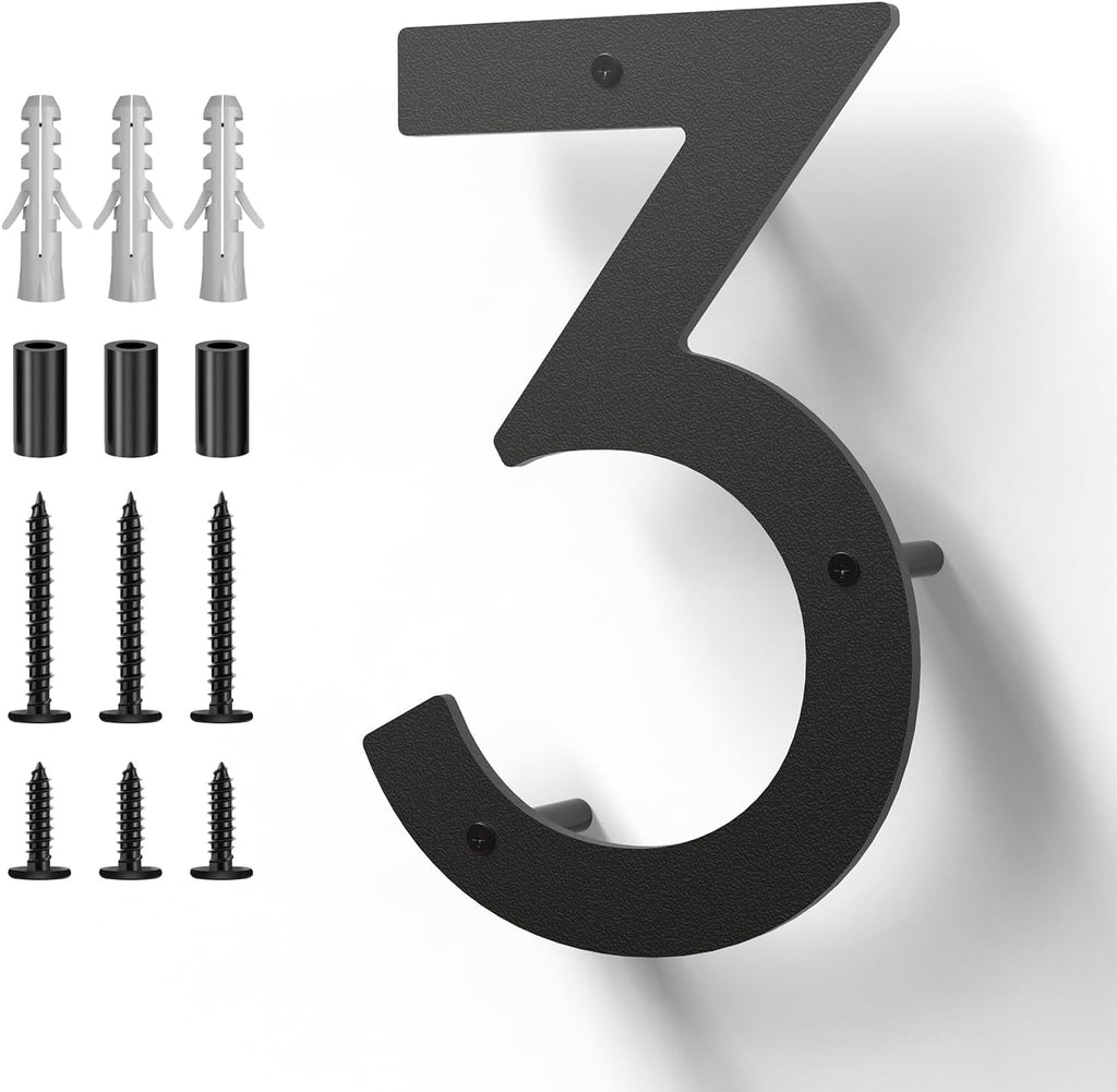 5 Inch Metal House Numbers, Stainless Steel for Outside, Mailbox Numbers | House Address Signs, Address Plaque