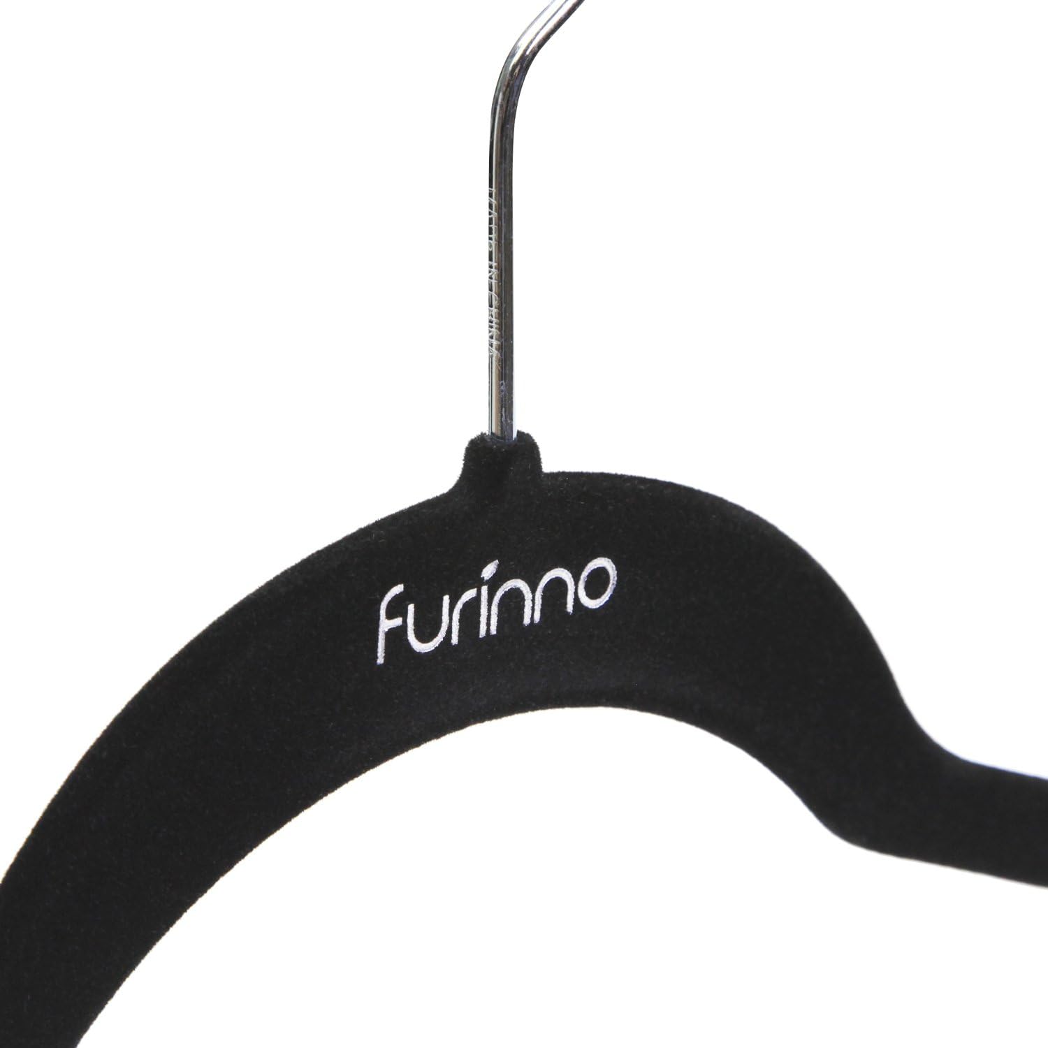 Velvet Suit Hangers, 50 Pack Non-Slip Clothes Hangers, Slim Space Saving Design with Pants Bar, 360 Swivel Hook