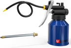 Oil Can Pump Heavy Duty Pistol Type Oiler with Metl & Flexible Spout (Blue)