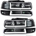 PIT66 LED Headlight set Fit 1999-2002 Chevy Silverado 1500 2500 3500