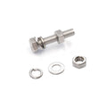 10-Pack M10 x 30mm Hexagon Screws Hex Bolts with M10 Hex Nuts Flat Washers/Spring Lock Washers Set, 304/18-8, Plain Finish
