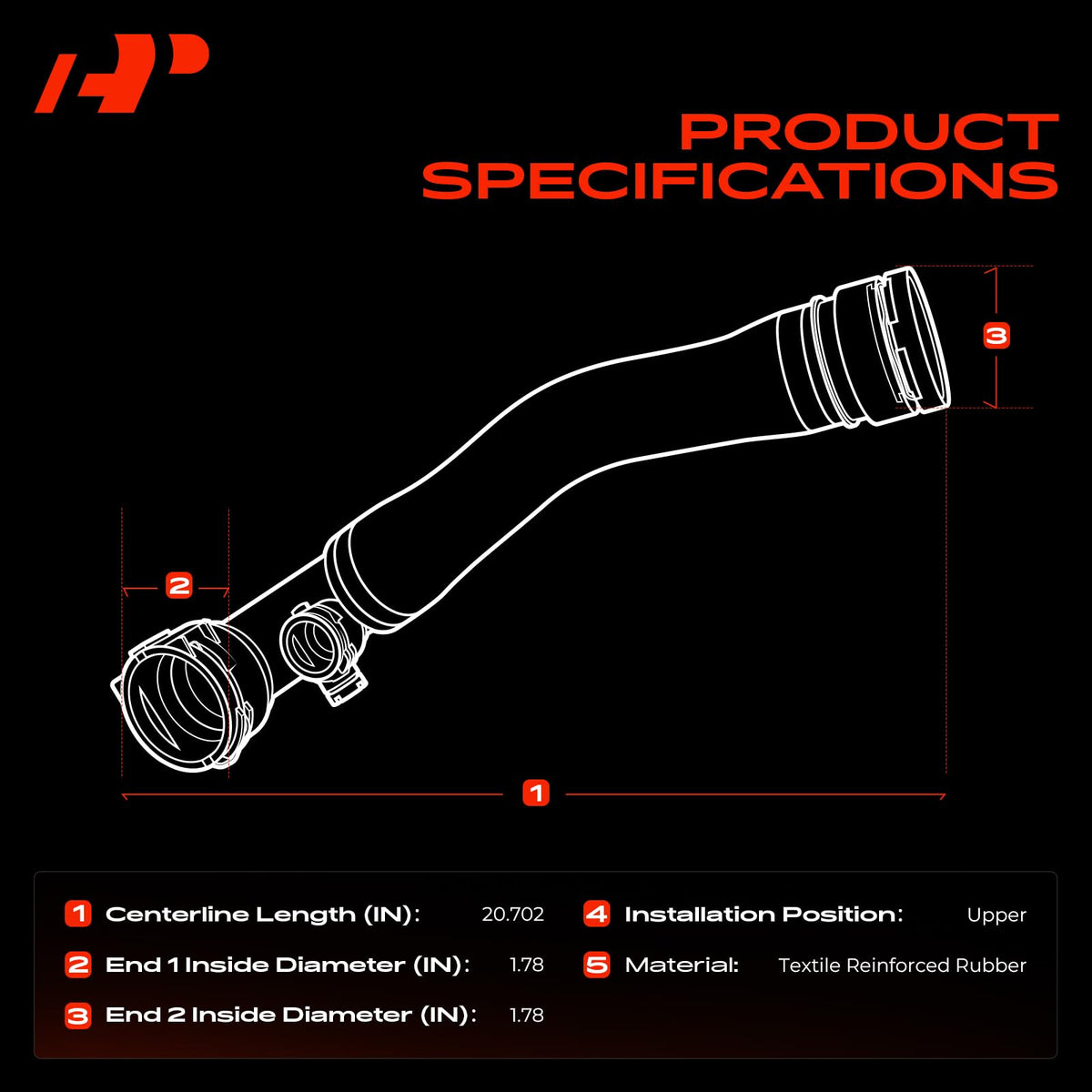A-Premium Upper Engine Radiator Coolant Hose Compatible with Chevrolet, GMC