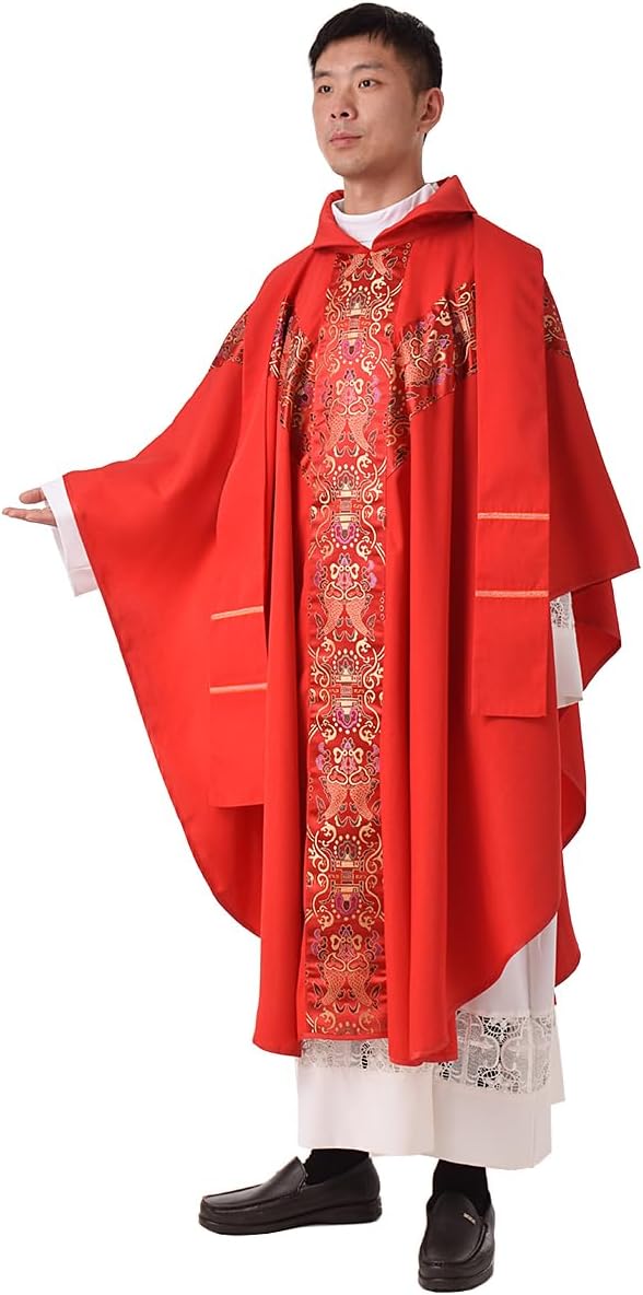 Priest Celebrant Chasuble Catholic Church Father Mass Vestments Robe