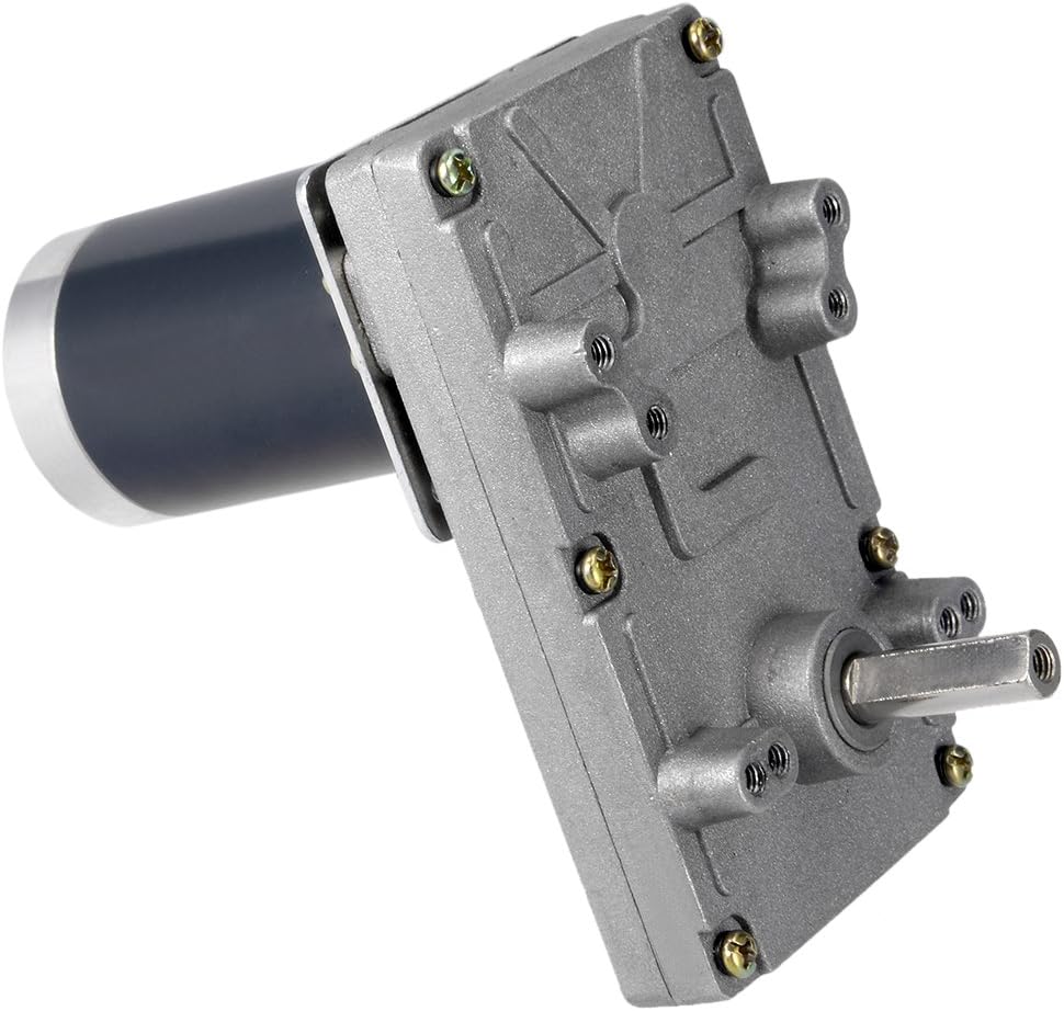 uxcell 24V DC 70 RPM Gear Motor High Torque Electric Reduction Gearbox Eccentric Output Shaft
