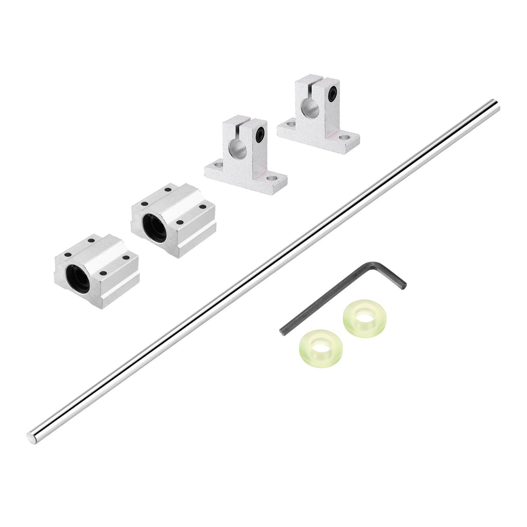uxcell 10mm x 350mm Linear Motion Rod Shaft Guide,Hard Chrome Plated