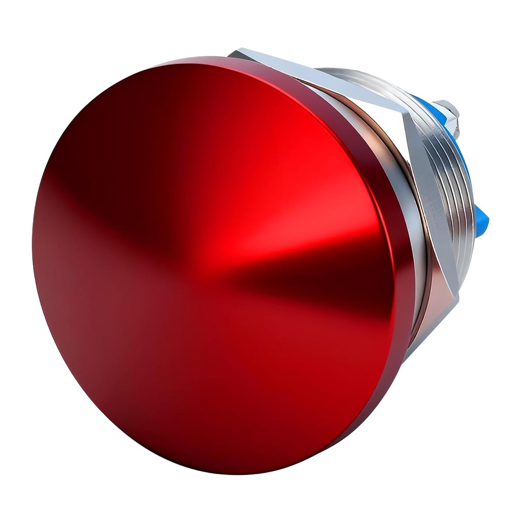 22mm Mushroom Head Momentary Push Button Switch, IP65 Waterproof