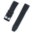 Quick Release Watch Strap, 22mm, FKM Rubber, Black, Black Buckle